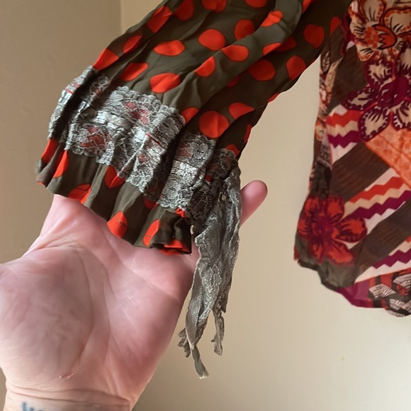 Vintage patchwork Jaipur long sleeve snap button down shirt - Picture 3 of 8